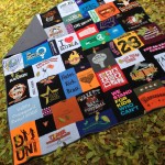 "College tshirt quilt", "mosaic tshirt quilt", "Tailgate t-shirt quilt" "CampusTshirtQuilt"