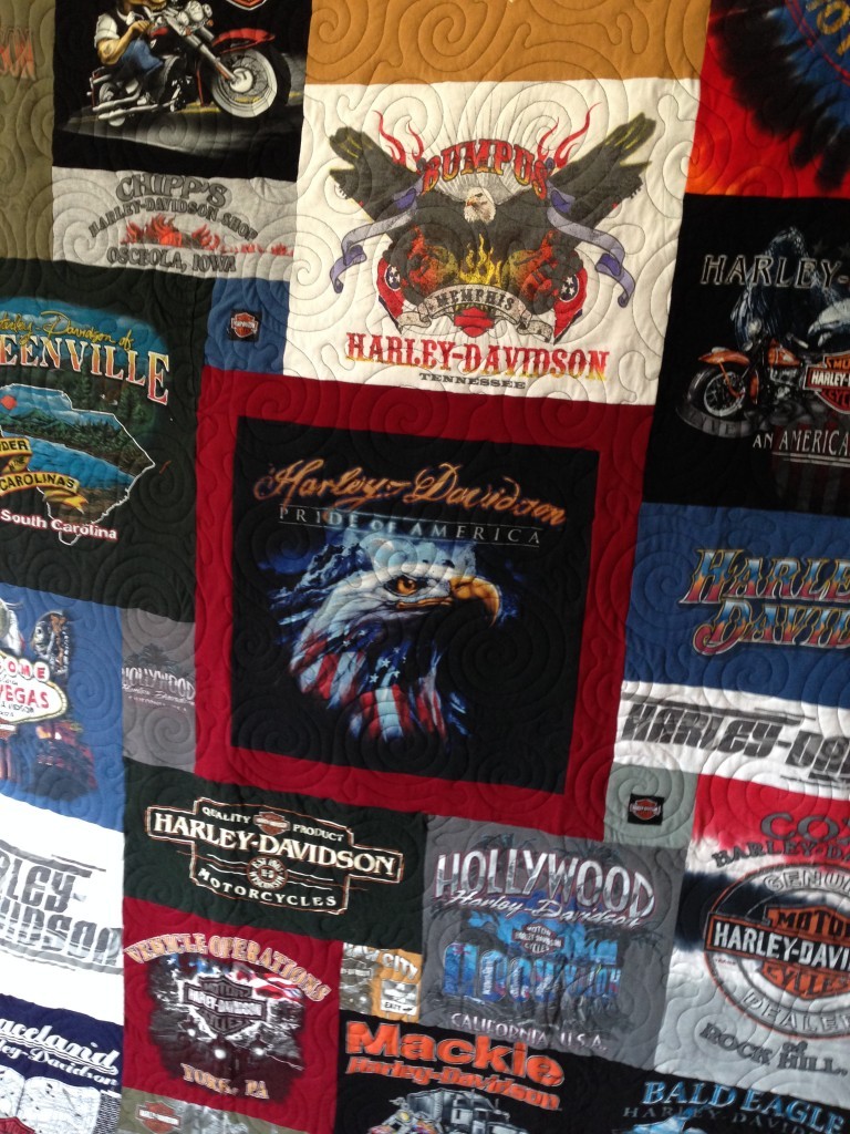 Harley Davidson t-shirt quilt