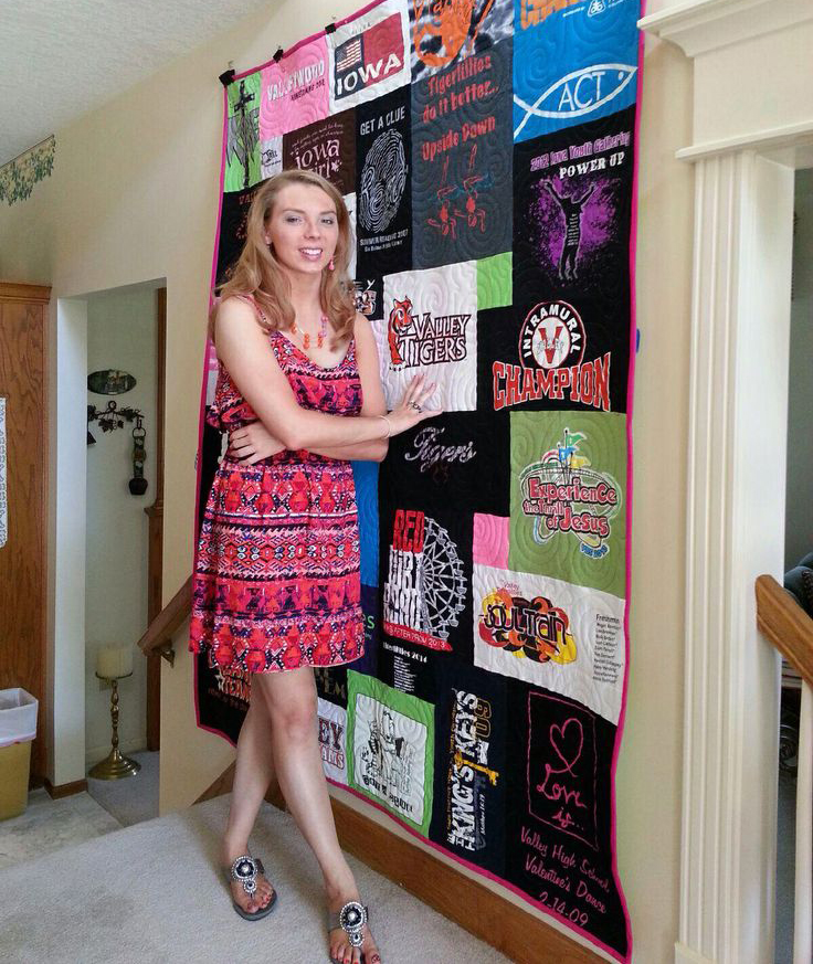 High school graduation t-shirt quilt