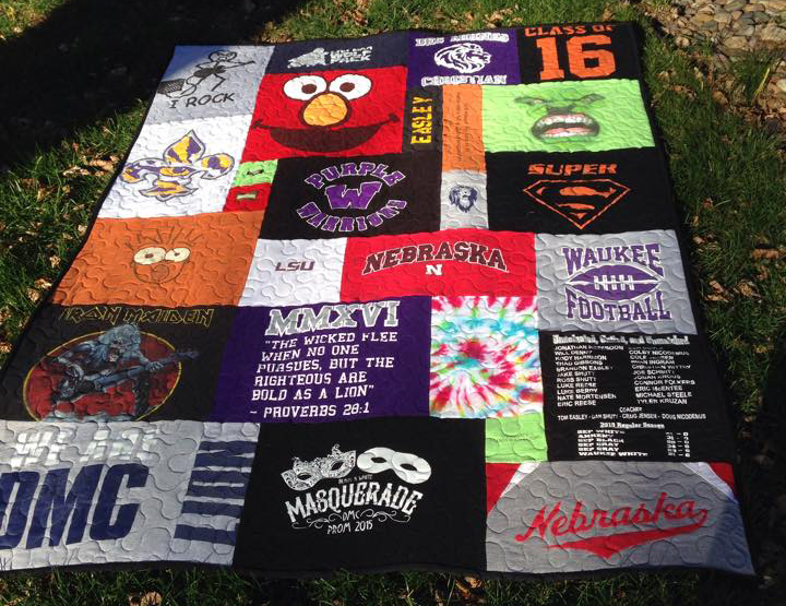 high school t-shirt quilt