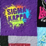 Sorority t-shirt quilt