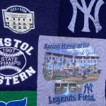 baseball t-shirt quilt, Legends Field t-shirt quilt, Yankees t-shirt quilt