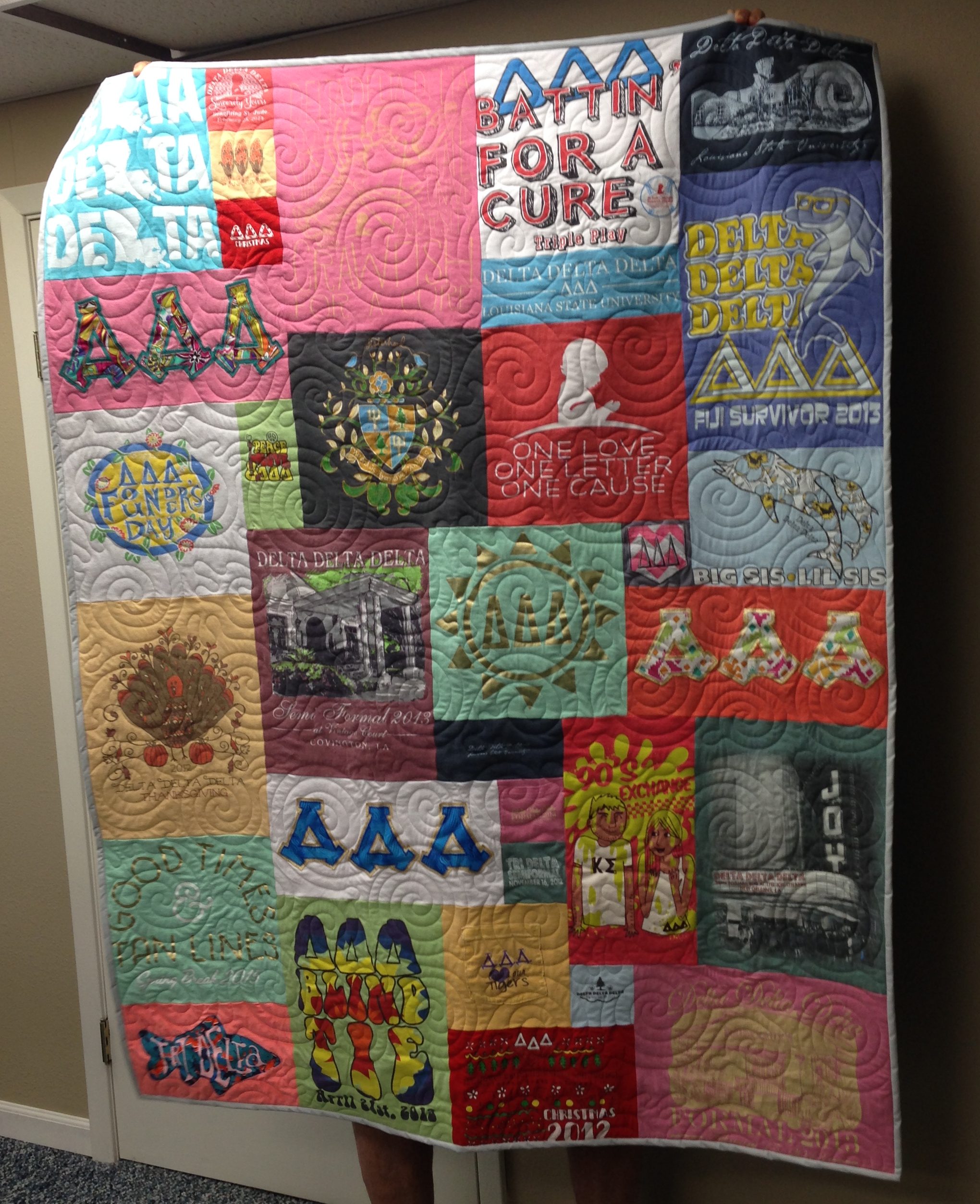 Sorority t-shirt quilts | Campus T-Shirt Quilts by Cindy Swanson