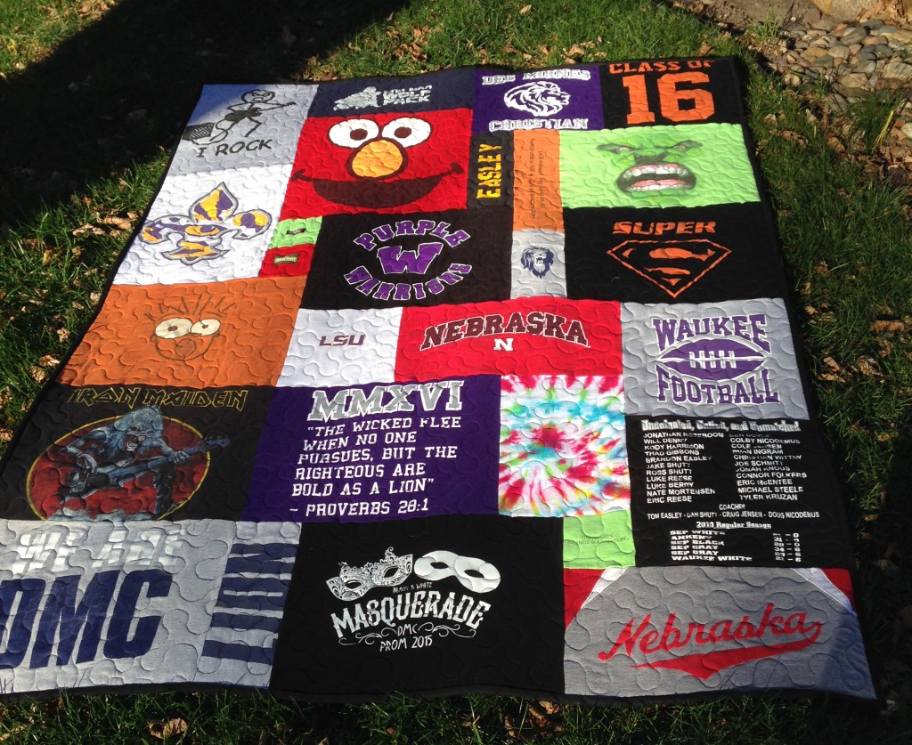 Graduation t-shirt quilts | Campus T-shirt Quilts by Cindy Swanson