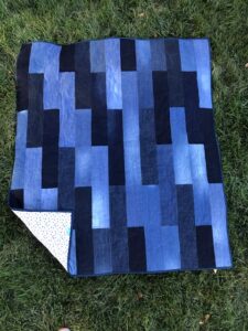 Plank style jeans quilt