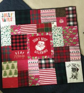 Christmas pajamas quilt